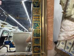 Italian Modern Reverse Decorated Beveled Mirror - 4377818