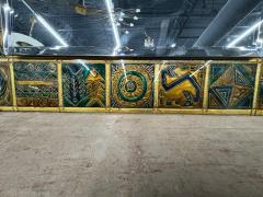 Italian Modern Reverse Decorated Beveled Mirror - 4377820