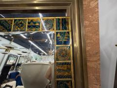 Italian Modern Reverse Decorated Beveled Mirror - 4377821