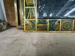 Italian Modern Reverse Decorated Beveled Mirror - 4377824