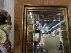 Italian Modern Reverse Decorated Beveled Mirror - 4377843