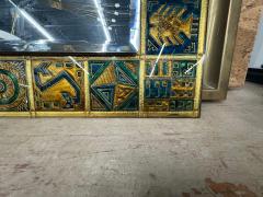 Italian Modern Reverse Decorated Beveled Mirror - 4377846