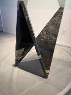 Italian Modern Serpentine Marble and Glass Breakfast Center Table 1960s - 4605882