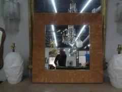 Italian Modern Square Cork Mirror - 3650166