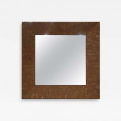 Italian Modern Square Cork Mirror - 3655198