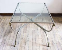 Italian Modern Steel and Brass Coffee Table - 855699