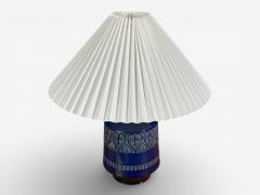 Italian Modern Table Lamp Cobalt Blue Ceramic Italy 1960s - 4474043