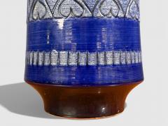 Italian Modern Table Lamp Cobalt Blue Ceramic Italy 1960s - 4474049