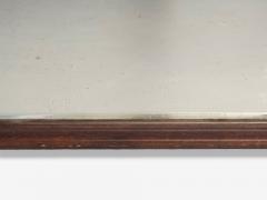 Italian Modern Teak Glass Brass Wall Mirror Italy 1940s - 4270445