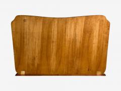 Italian Modern Teak Glass Brass Wall Mirror Italy 1940s - 4270448