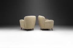 Italian Modern Upholstered Armchairs with Tapered Feet Italy ca 1950s - 2958771