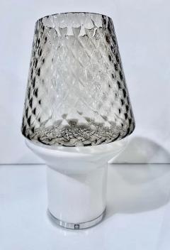 Italian Modern Wireless Dimmable White Gray Glass Portable Table Lamp Lit Vase - 3952778