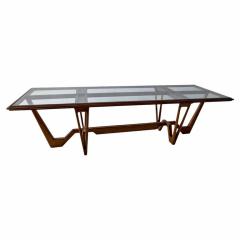 Italian Modern Wood Glass Coffee Table - 4172141