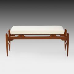 Italian Modernist Bench in Ivory Boucl  - 3216239
