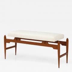 Italian Modernist Bench in Ivory Boucl  - 3217104
