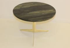 Italian Modernist Brass And Marble Side Table - 823278