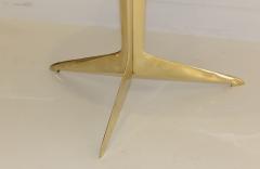Italian Modernist Brass And Marble Side Table - 823283