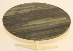 Italian Modernist Brass And Marble Side Table - 823289
