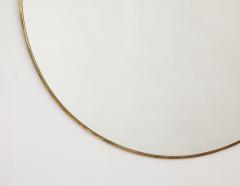 Italian Modernist Brass Circular Wall Mirror Italy circa 1950 - 3524607