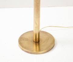 Italian Modernist Brass Floor Lamp with Glass Globe circa 1970 - 3011451