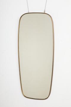 Italian Modernist Brass Framed Wall Mirror circa 1950 - 3517298