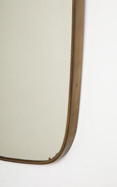 Italian Modernist Brass Framed Wall Mirror circa 1950 - 3517300