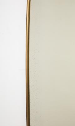Italian Modernist Brass Framed Wall Mirror circa 1950 - 3517305