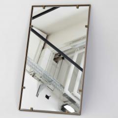 Italian Modernist Brass Mirror 1960s - 3584900