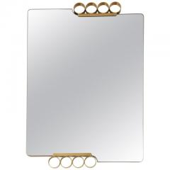 Italian Modernist Brass Mirror - 837585