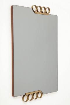 Italian Modernist Brass Mirror - 837587