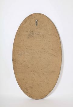 Italian Modernist Brass Oval Grand Scale Wall Mirror Italy circa 1950 - 3363481