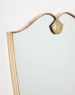 Italian Modernist Brass Shaped Wall Mirror circa 1950 - 3936690