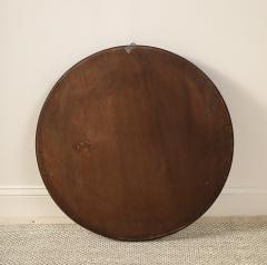 Italian Modernist Burl Walnut Circular Mirror circa 1960 - 4783030