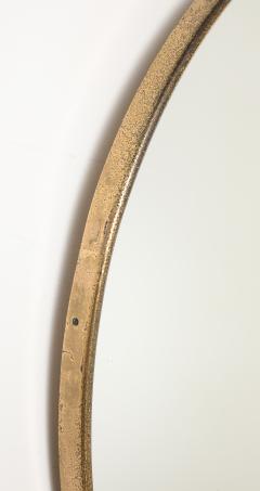 Italian Modernist Circular Brass Wall Mirror circa 1950 - 4428208