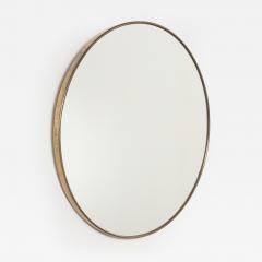 Italian Modernist Circular Brass Wall Mirror circa 1950 - 4428228