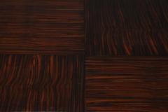 Italian Modernist Macassar Ebony Square Dining Table Italy circa 1960 - 3525470