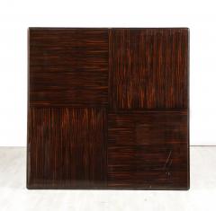 Italian Modernist Macassar Ebony Square Dining Table Italy circa 1960 - 3525475