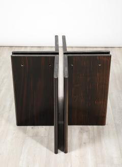 Italian Modernist Macassar Ebony Square Dining Table Italy circa 1960 - 3525480