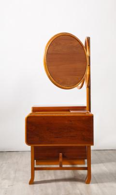 Italian Modernist Maple Wood Vanity Table and Cabinet Italy circa 1950 - 3927990