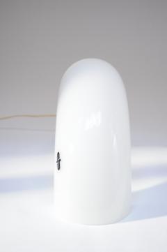 Italian Modernist Milk Glass Arched Table Lamp by Linea Gb Milano - 3516941