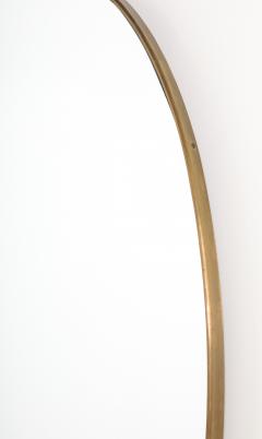 Italian Modernist Oval Brass Mirror Circa 1950 - 4425140