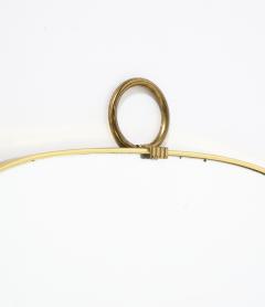 Italian Modernist Petite Brass Shaped Mirror Italy circa 1970 - 3363524