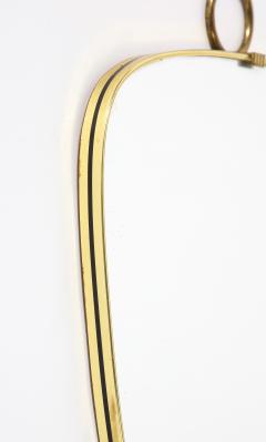 Italian Modernist Petite Brass Shaped Mirror Italy circa 1970 - 3363526