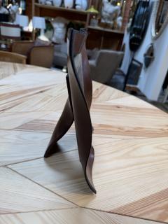 Italian Modernist Sculptural Brown Leather Picture Frame - 4761286