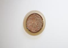 Italian Modernist Smoked Glass Circular Wall Mirror by Veca - 3492542