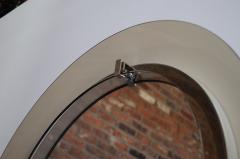 Italian Modernist Smoked Glass Circular Wall Mirror by Veca - 3492547