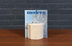 Italian Modernist Travertine Bookends by Fratelli Mannelli for Marble Art - 4573390