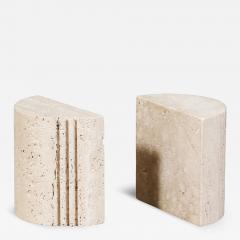 Italian Modernist Travertine Bookends by Fratelli Mannelli for Marble Art - 4575020