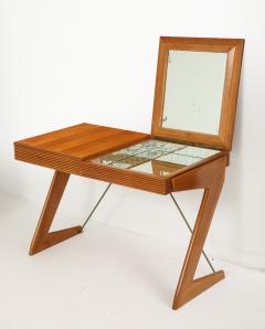 Italian Modernist Vanity or Desk with Mirror Interior circa 1950 - 4484233