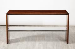Italian Modernist Wood and Chrome Console Table Italy circa 1960 - 3525023